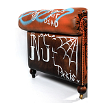 Диван Честерфильд граффити graffiti Orange Sofa натуральная кожа варинант исполнения - 7 | Loft Concept в Твери