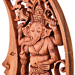 Панно из дерева Ганеша и месяц Panel With Animals варинант исполнения - 2 | Loft Concept в Твери