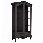 Витрина черная двухдверная из массива бука в стиле прованс Black Provence варинант исполнения - 1 | Loft Concept в Твери