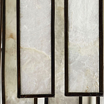 Потолочный светильник с подвесами из перламутра Unique Shine Effect варинант исполнения - 1 | Loft Concept в Твери