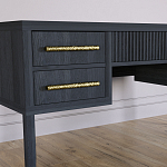 Большой Рабочий стол Primo с 5 выдвижными ящиками Черный дуб варинант исполнения - 6 | Loft Concept в Твери