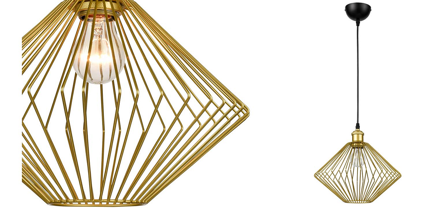 Подвесной светильник Loft Wire Cage gold Подвесной светильник Loft Wire Cage gold - Loft-Concept в Твери