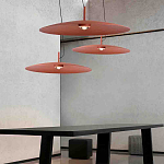 Подвесной светильник круглой формы с коричневым металлическим абажуром Halo Drift варинант исполнения - 3 | Loft Concept в Твери