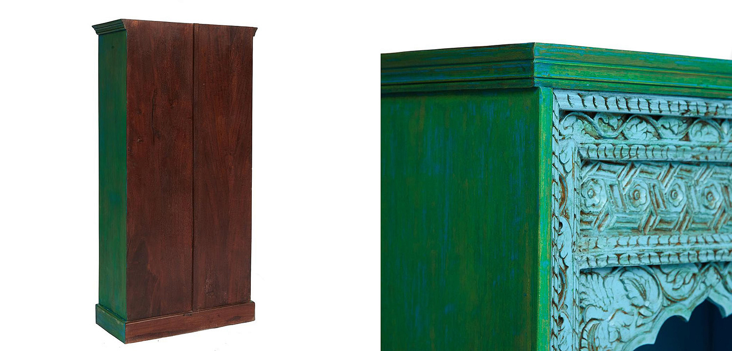 Стеллаж Indian Antique Mango Tree blue/green - Loft-Concept в Твери