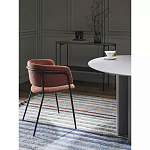 Стул полукруглый мягкий с буклированной обивкой Chair with Boucle Upholstery варинант исполнения - 4 | Loft Concept в Твери