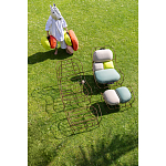 Дизайнерское разноцветное кресло на металлическом каркасе с подставкой для ног Poltronova Plasma Armchair варинант исполнения - 7 | Loft Concept в Твери