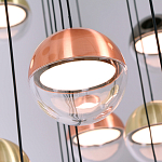 Люстра каскадная с черным круглым основанием 27 подвесов Celestial Waltz варинант исполнения - 3 | Loft Concept в Твери