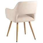 Стул в рогожке бежевого цвета NEASAN STOOL варинант исполнения - 4 | Loft Concept в Твери