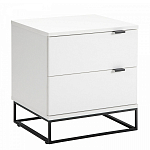 Тумба прикроватная белая с ящиками Strict Lines варинант исполнения - 1 | Loft Concept в Твери