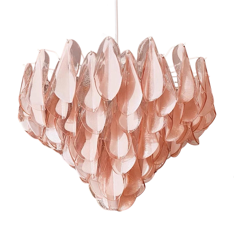 Люстра из стекляных розовых лепестков Petalled Illuminator Белый Розовый в Твери | Loft Concept 