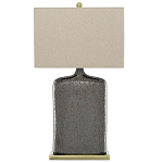 Настольная лампа керамическая с тканевым прямоугольным абажуром Flask варинант исполнения - 4 | Loft Concept в Твери