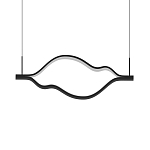 Подвесной светильник волнообразный изогнутый черного цвета 4000К Spiral Lighting варинант исполнения - 1 | Loft Concept в Твери