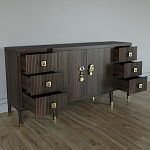 Большой Комод-буфет Elsa Dreams Walnut с ящиками варинант исполнения - 6 | Loft Concept в Твери