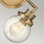 Бра для ванных комнат с прозрачным шарообразным плафоном из стекла с пузырьками на круглом основании Hinkley варинант исполнения - 15 | Loft Concept в Твери