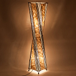 Торшер из перламутра на металлическом каркасе Indonesian Wave варинант исполнения - 4 | Loft Concept в Твери