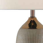 Настольная лампа керамическая с тканевым цилиндрическим абажуром Bullet варинант исполнения - 1 | Loft Concept в Твери