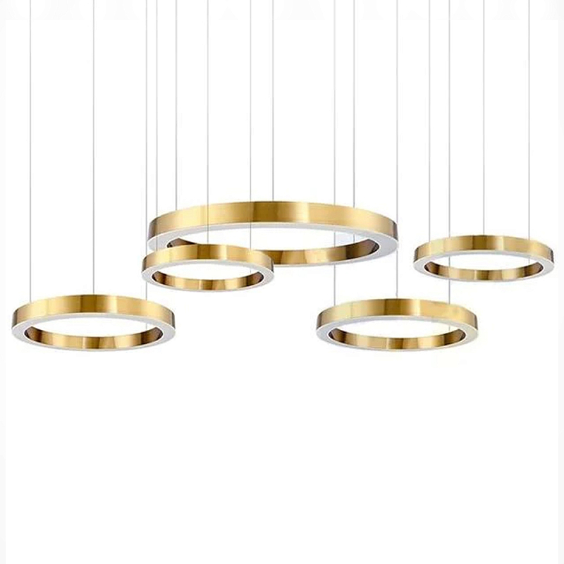 Люстра Light Ring Horizontal Латунь Глянцевое золото Латунь в Твери | Loft Concept 