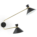 Бра с 2-мя поворотными плафонами Davy Duo Wall Lamp варинант исполнения - 1 | Loft Concept в Твери