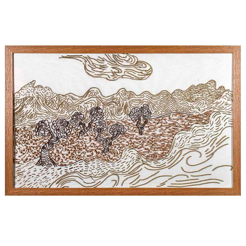 Vincent Van Gogh Sketch Картина вышивка бисером Ван Гог  Бежевый в Твери | Loft Concept 