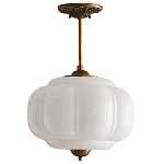 Подвесной светильник с абажуром из молочного стекла Vintage Charm варинант исполнения - 1 | Loft Concept в Твери