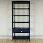 Стеллаж Elsa Dreams Blue со стеклянными полками и ящиком варинант исполнения - 4 | Loft Concept в Твери