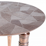 Кофейный столик с рельефной столешницей из металла Aplika Bronze варинант исполнения - 4 | Loft Concept в Твери