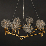 Люстра круглая с декором в виде цветков одуванчика Hanging Dandelion варинант исполнения - 5 | Loft Concept в Твери