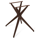 Стол обеденный с коричневой прямоугольной столешницей из керамики на четырех пластиковых ножках Brown Ceramics варинант исполнения - 4 | Loft Concept в Твери