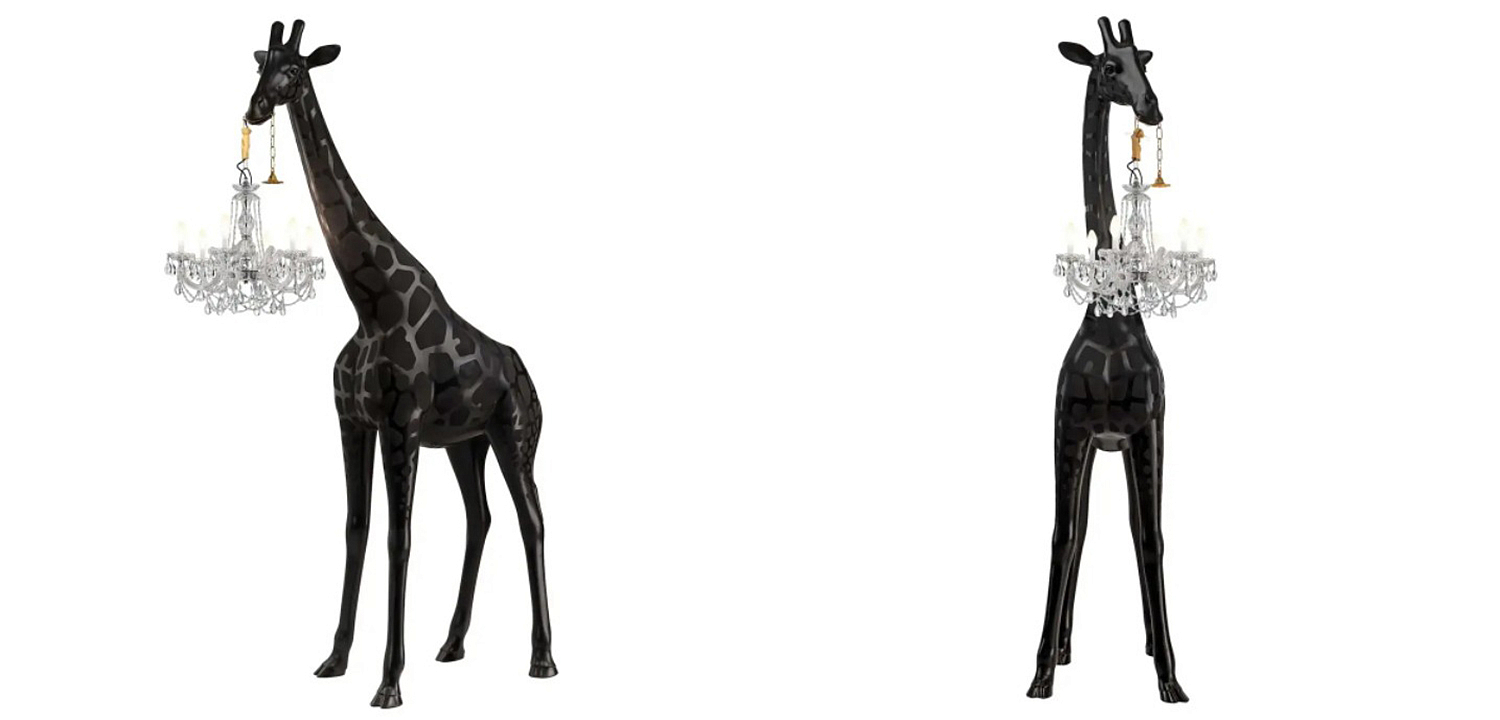 Торшер черный жираф в натуральную величину Giraffe Lamp large size Торшер черный жираф в натуральную величину Giraffe Lamp large size - Loft-Concept в Твери
