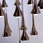 Люстра светодиодная с акриловыми конусообразными плафономи розовое золото Astra 60   варинант исполнения - 3 | Loft Concept в Твери