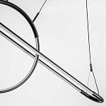 Светодиодная люстра Black LED Circle and Oval Lamp варинант исполнения - 5 | Loft Concept в Твери