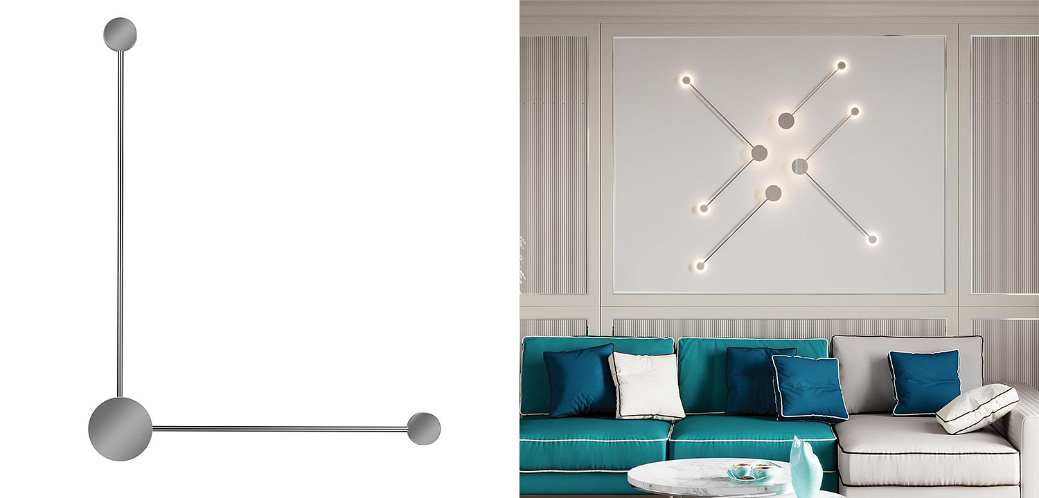 Бра Pin Wall Light Chrome Angle Бра Pin Wall Light Chrome Angle - Loft-Concept в Твери