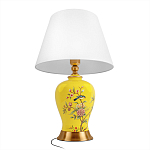 Настольная лампа желтая с изображением птиц Slip Away варинант исполнения - 3 | Loft Concept в Твери