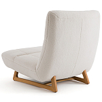 Кресло с обивкой букле Lino White  Boucle Armchair варинант исполнения - 4 | Loft Concept в Твери