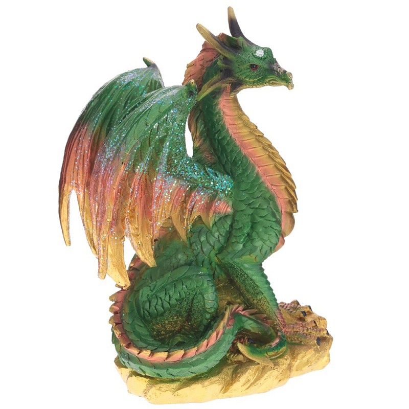 Декоративная статуэтка Дракон Green Orange Dragon Statuette Зеленый Оранжевый Желтый Декоративная статуэтка Дракон Green Orange Dragon Statuette Зеленый Оранжевый Желтый в Твери | Loft Concept