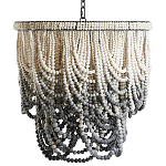 Двухъярусная люстра украшенная круглыми бусинами Gradient Chandelier Grey White варинант исполнения - 1 | Loft Concept в Твери