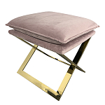 Пуф велюровый на металлическом основании Meekness варинант исполнения - 2 | Loft Concept в Твери