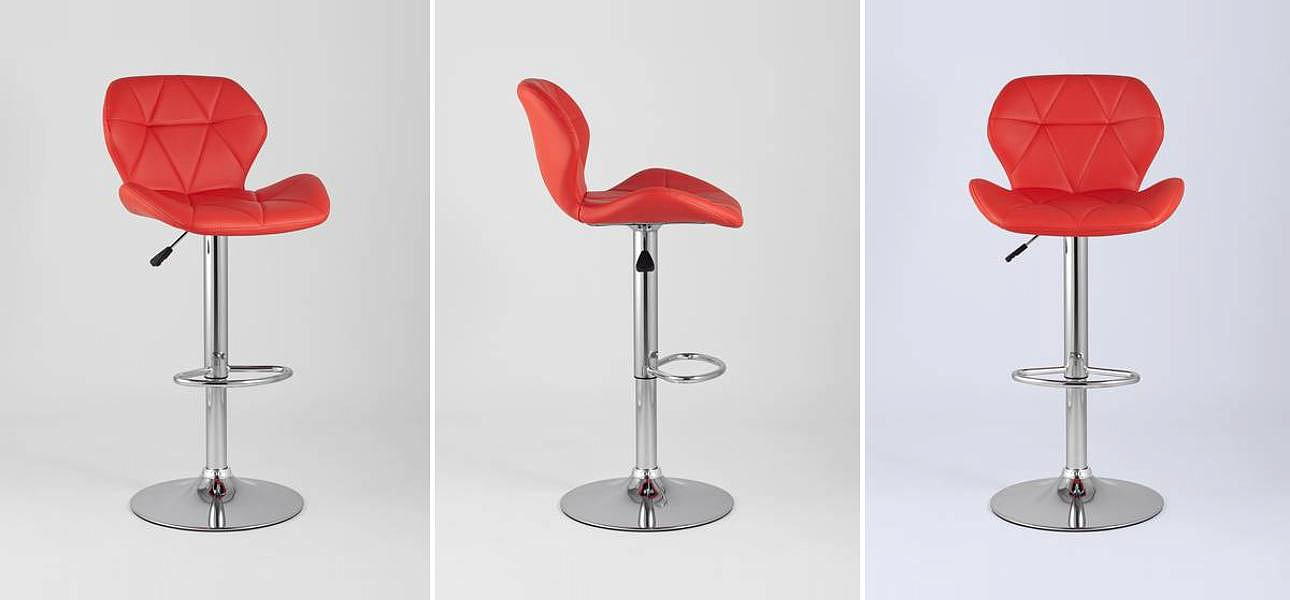 Барный Стул Jeroen Chair Красная Экокожа Барный Стул Jeroen Chair Красная Экокожа - Loft-Concept в Твери