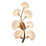 Бра в виде золотистой ветви с прозрачными листьями Andrea Wall Lamp варинант исполнения - 2 | Loft Concept в Твери