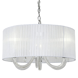 Люстра с плафоном из белой органзы Gorgon D55 см