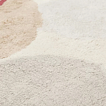 Ковер из хлопка с абстрактным принтом бежевого цвета Elysian Flow Blush варинант исполнения - 3 | Loft Concept в Твери