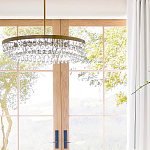 Люстра круглая с подвесками в форме стеклянных капель Glass Rain варинант исполнения - 5 | Loft Concept в Твери