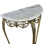 Консоль из бронзы с мраморной столешницей Mademoiselle De Console варинант исполнения - 1 | Loft Concept в Твери