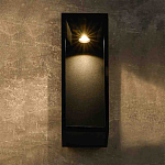 Уличный настенный светильник прямоугольной формы черного цвета Geometric Glow варинант исполнения - 2 | Loft Concept в Твери