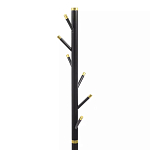 Напольная вешалка чёрная с золотистыми элементами Branches Hangers варинант исполнения - 2 | Loft Concept в Твери