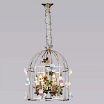 Люстра в виде клетки с цветами Flower Cell варинант исполнения - 3 | Loft Concept в Твери