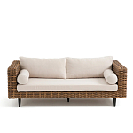 Трехместный садовый диван из плетеного пластика Matteo варинант исполнения - 6 | Loft Concept в Твери