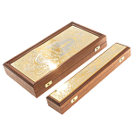 Нарды настольные из натурального камня лазурит и долерит Backgammon from Stone варинант исполнения - 12 | Loft Concept в Твери