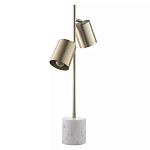 Настольная лампа золотистая на белом мраморном основании Streams of Light варинант исполнения - 3 | Loft Concept в Твери
