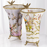 Декоративная ваза из фарфора с бронзовыми вставками Eden Garden варинант исполнения - 6 | Loft Concept в Твери